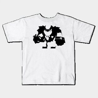 Yeti minimal silhouette white Kids T-Shirt